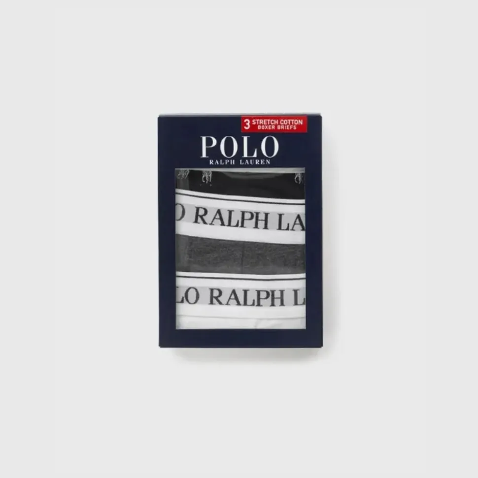 Boxer 3pack Hvit/Grå/Navy Herre