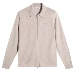 Caleb Merino Cardigan Herre Brindle Melange
