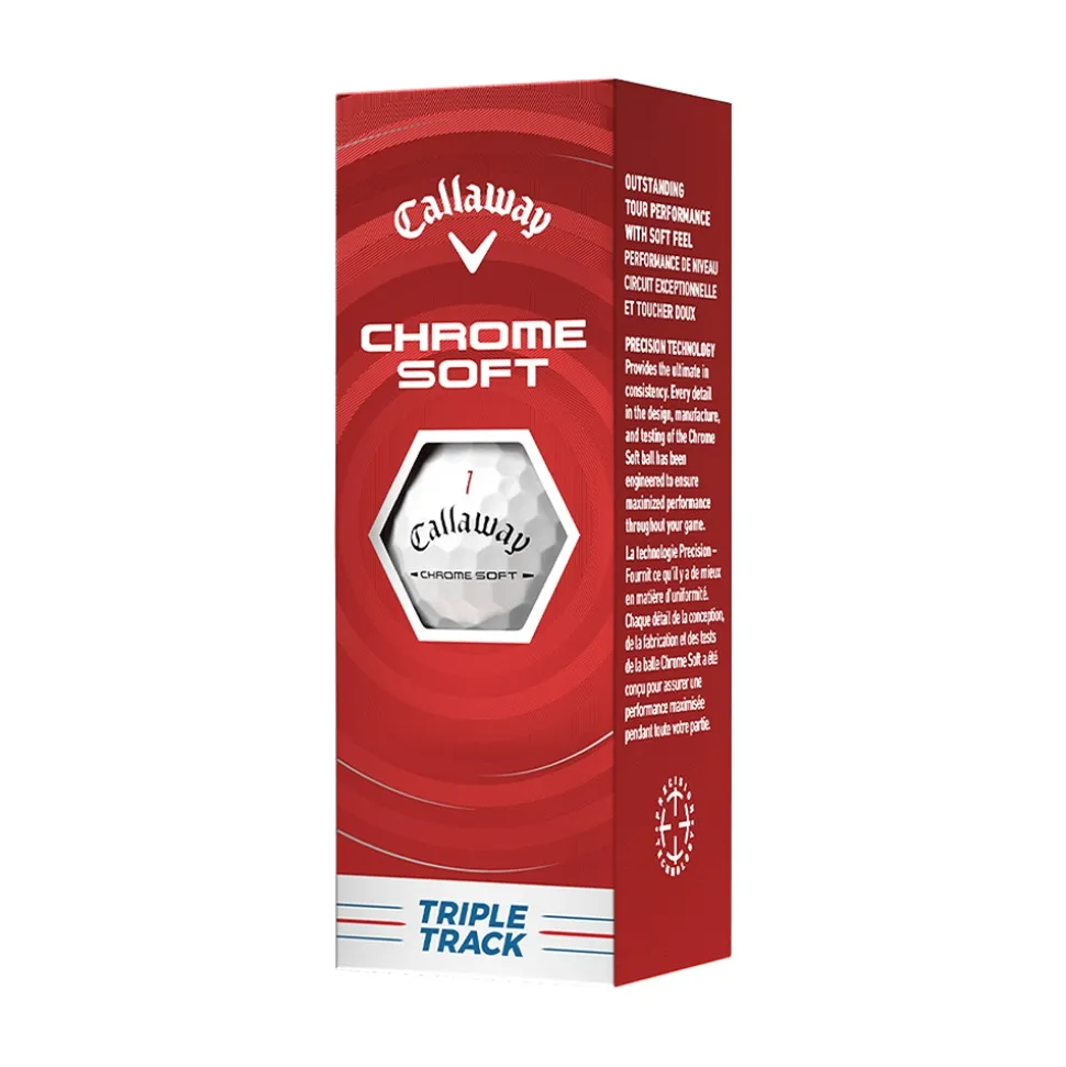 Chrome Soft Triple Track Golfball Hvit