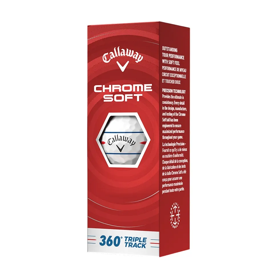 Chrome Soft 360 Triple Track Golfball Hvit