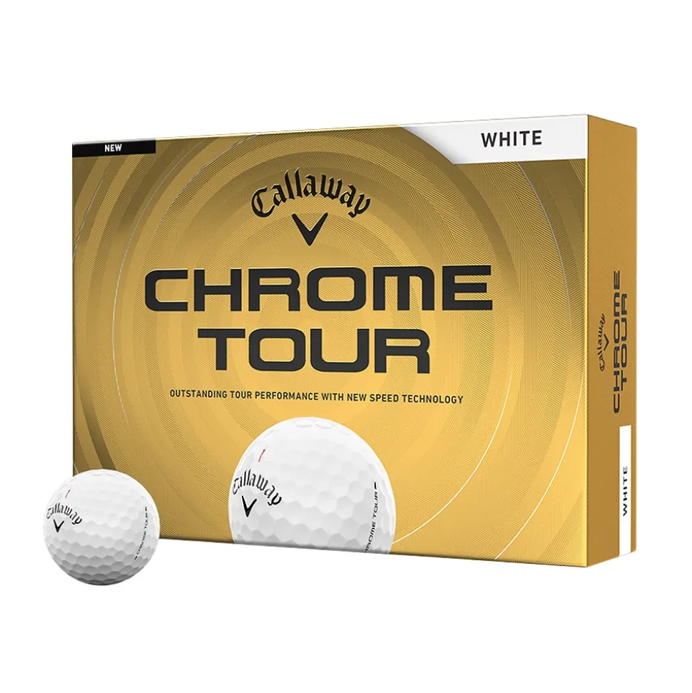 Chrome Tour Golfball Hvit