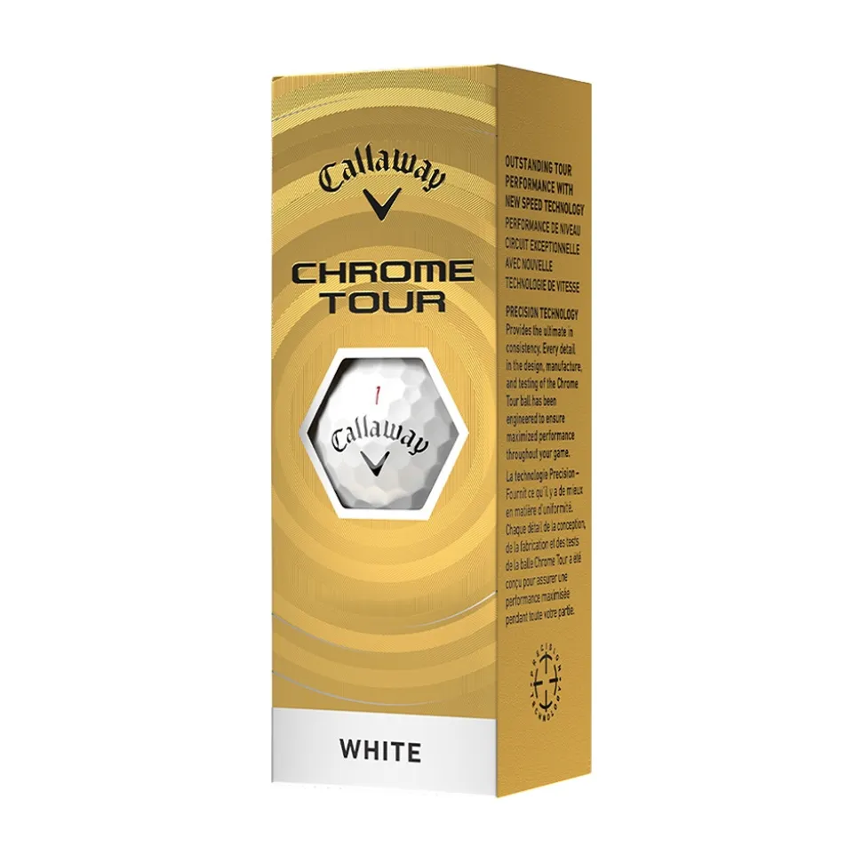 Chrome Tour Golfball Hvit