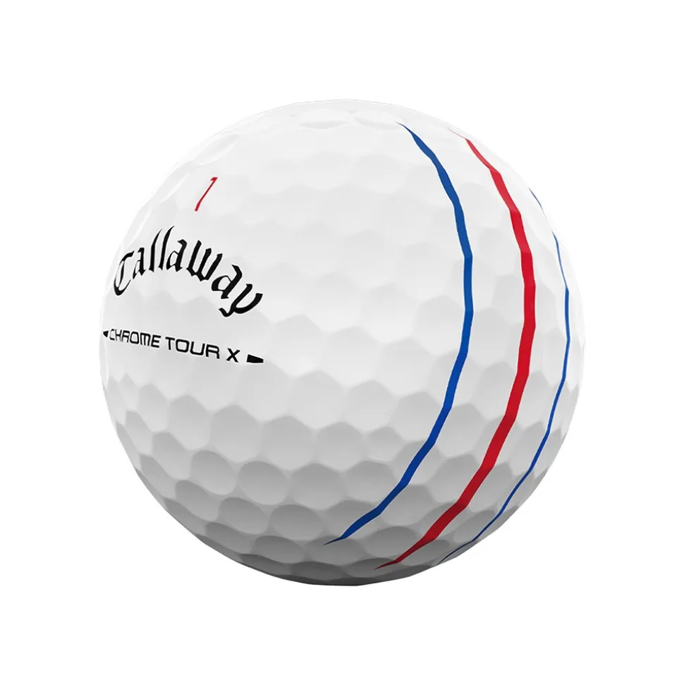 Chrome Tour X Triple Track Golfball Hvit