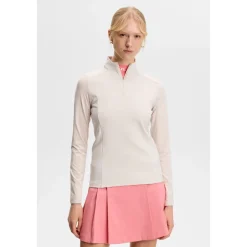 Cindy Quarter Zip Midlayer Dame Moonbeam