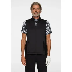 Dane Hybrid Strikket Zip Vest Herre Svart