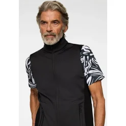 Dane Hybrid Strikket Zip Vest Herre Svart