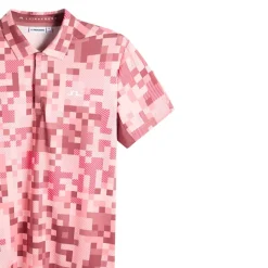 Dario Tour Print Pique Herre Rosa