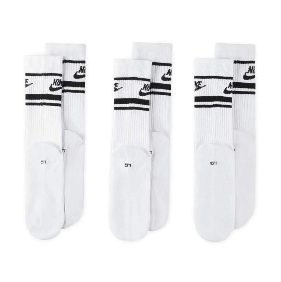 Dri-Fit Crew Sokker 3 Pack Hvit/Svart