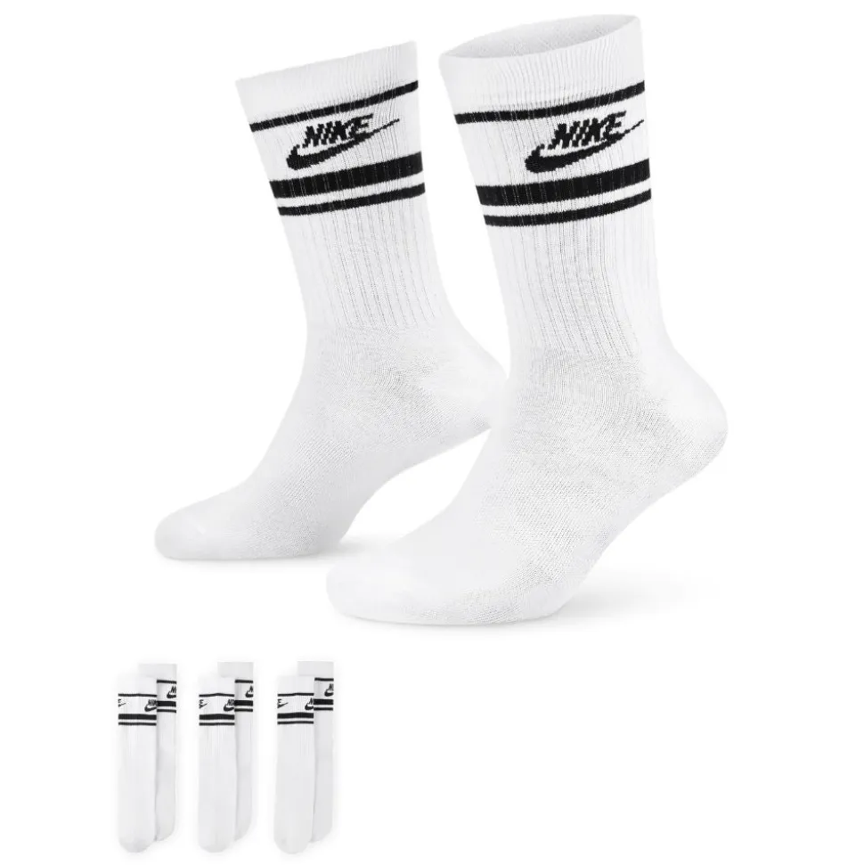 Dri-Fit Crew Sokker 3 Pack Hvit/Svart
