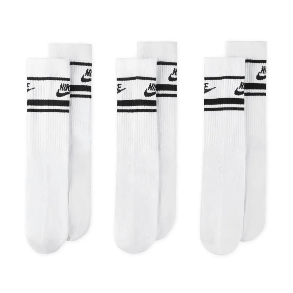 Dri-Fit Crew Sokker 3 Pack Hvit/Svart