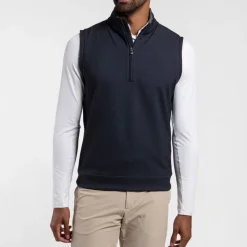 Essentials Half Zip Vest Herre Navy/Grå