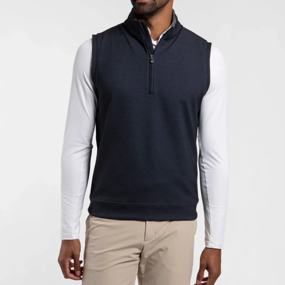 Essentials Half Zip Vest Herre Navy/Grå