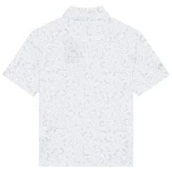 Floral Print Pique Junior Hvit
