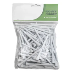 Golfpegger 83mm 100pk Hvit