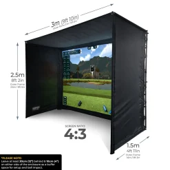 Golfvegger og Impact Screen til hjemmesimulator