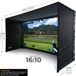 Golfvegger og Impact Screen til hjemmesimulator