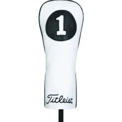 Headcover Leather Driver Hvit/Svart