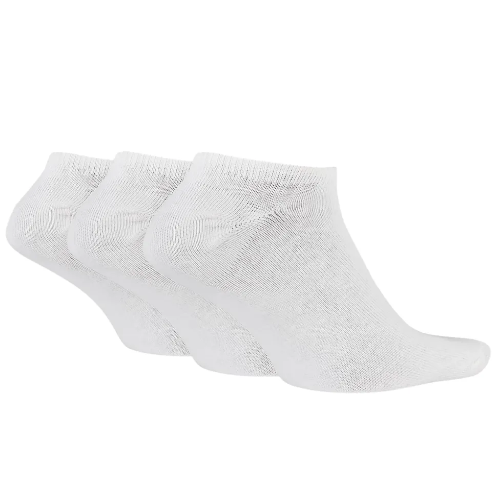 Lightweight No-Show Treningssokker 3 Pack Hvit