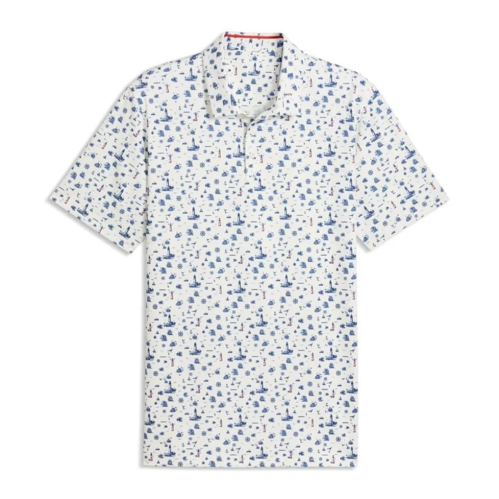 MATTR Lighthouse Pique Herre Hvit/Navy