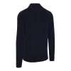Merino Blend Quarter Zip Logogenser Navy