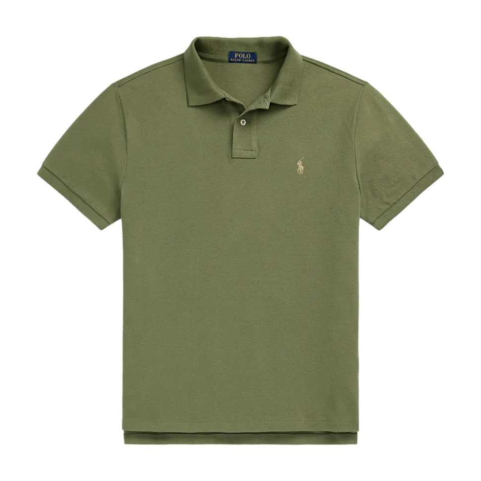 Mesh Slim Fit Pique Herre Grønn