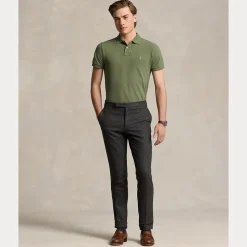 Mesh Slim Fit Pique Herre Grønn