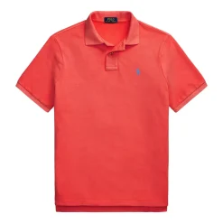 Mesh Slim Fit Pique Herre Rød