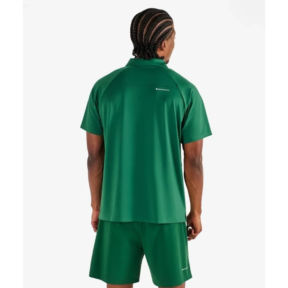 Performance Zip Raglan Pique Herre Grønn