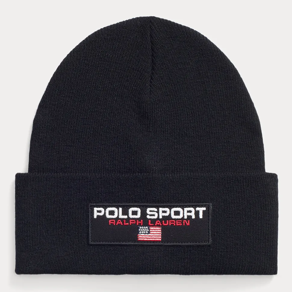 Polo Sport Rib-Knit Beanie Black