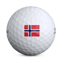 Pro V1 Golfball Hvit Norsk Flagg