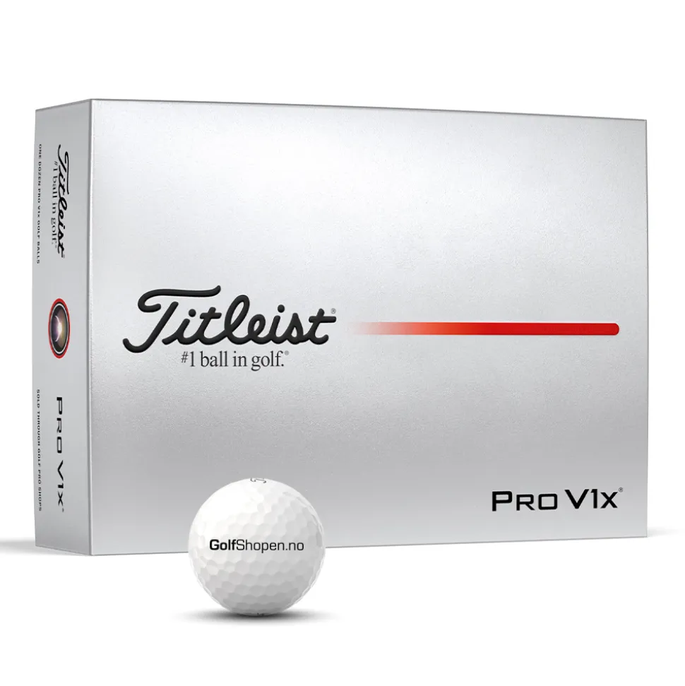 Pro V1x Golfball Golfshopen.no Logo Hvit
