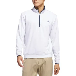 Quarter Zip Pullover Genser Herre Hvit