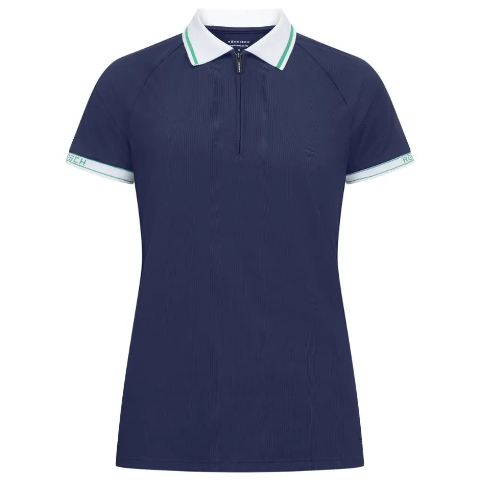 Rib Pique Dame Navy