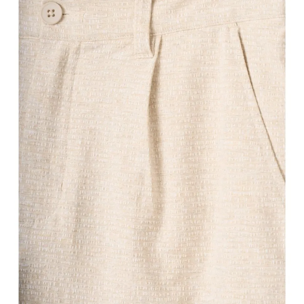 Ridgeweave Pleated Shorts Herre Sand