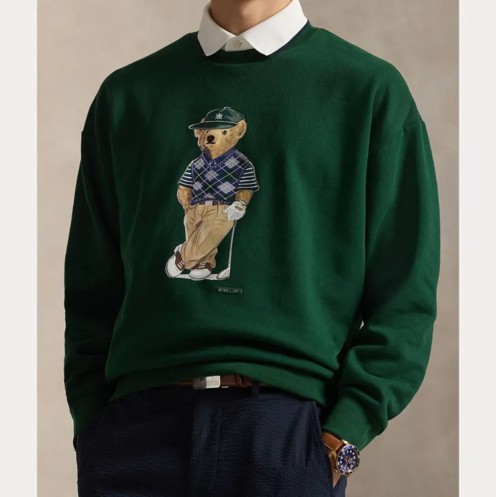 RLX Relaxed Fit Polo Bear Genser Herre Grønn