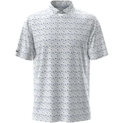 RLX Tailored Fit Performance Pique Herre Hvit/Blå