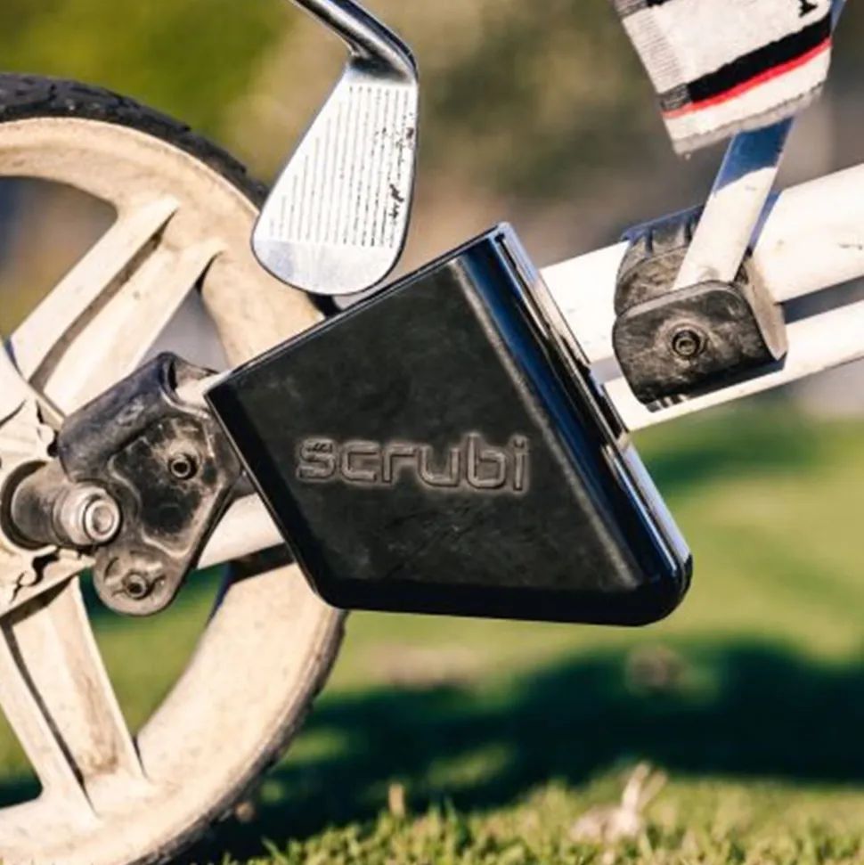 Scrubi Rensebørste for golfkøller til 3 Hjuls Clickgear Traller