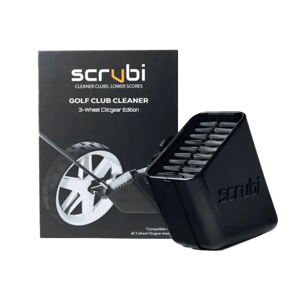 Scrubi Rensebørste for golfkøller til 3 Hjuls Clickgear Traller