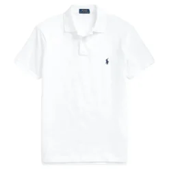 Slim Fit Mesh Pique Herre Hvit