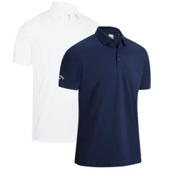 Solid Tournament Pique Herre 2 Pack Hvit Navy