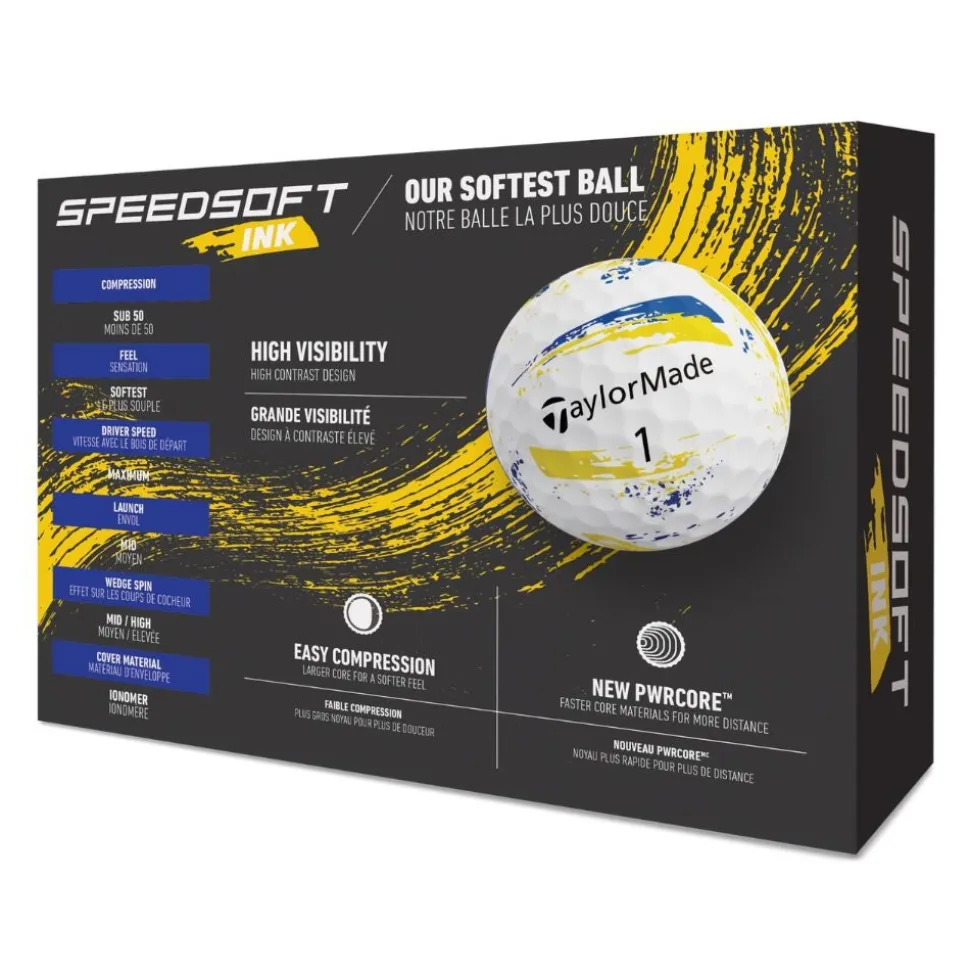 SpeedSoft INK Golfball Gul/Blå