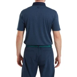Star Geo Jacquard Pique Herre Navy