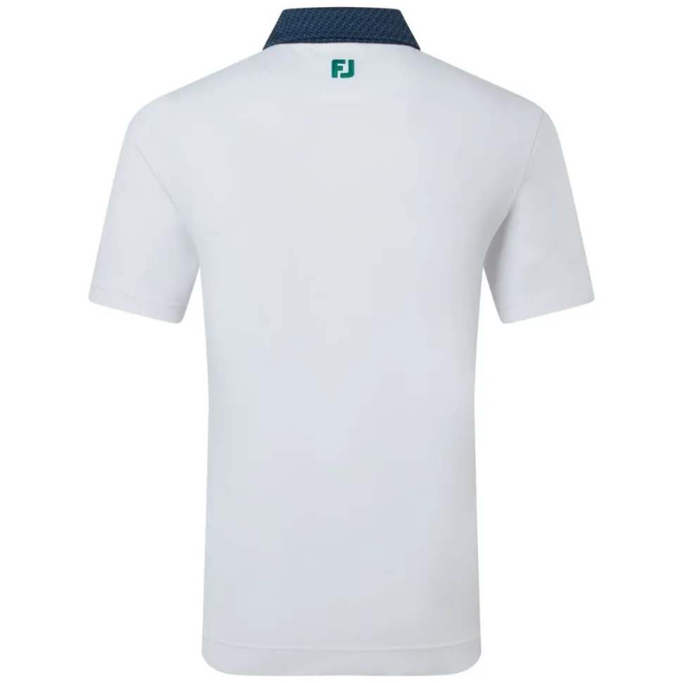 Star Geo Trim Pique Herre Hvit/Navy