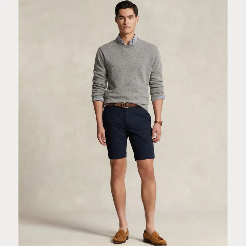 Stretch Slim Fit Chino Shorts Herre Navy