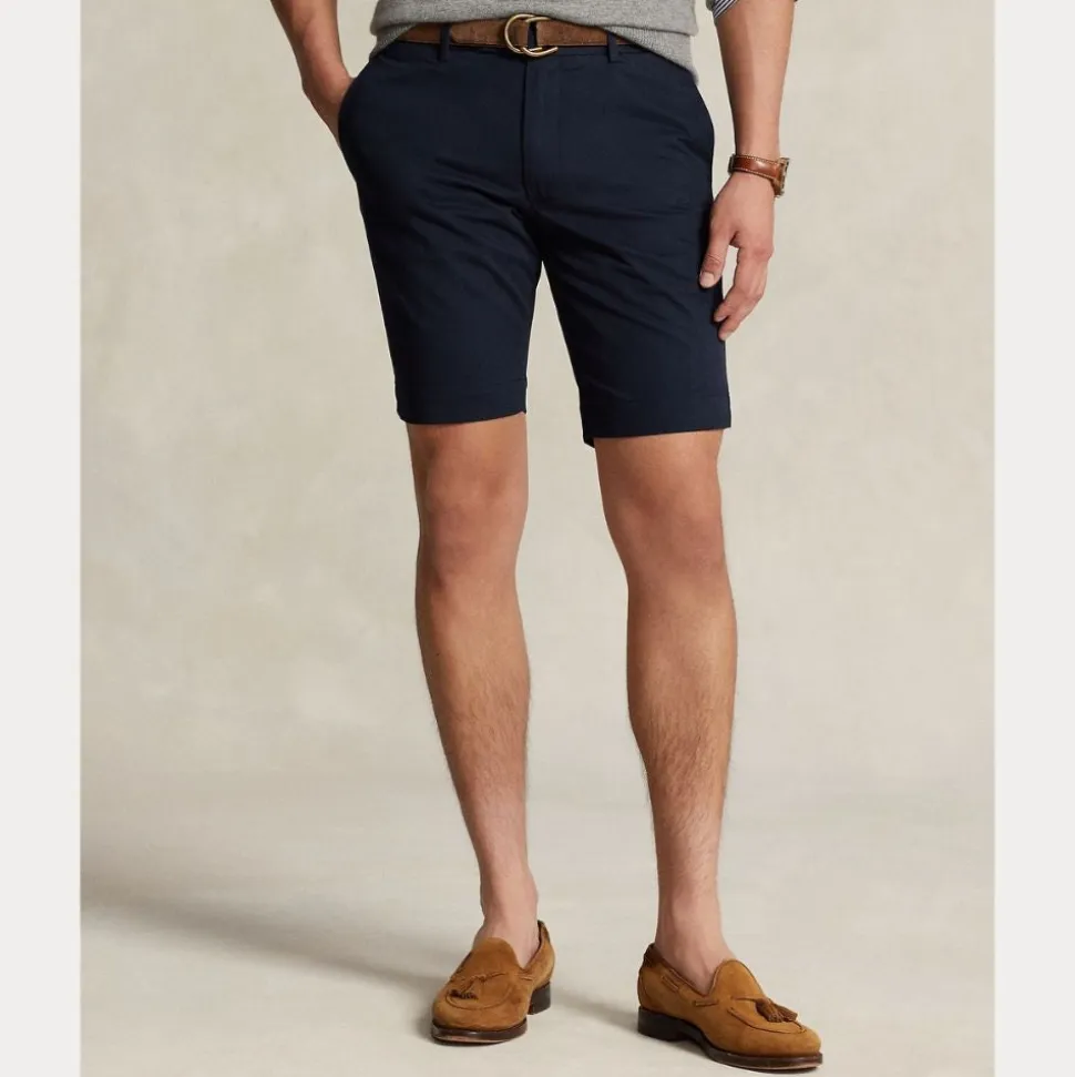 Stretch Slim Fit Chino Shorts Herre Navy
