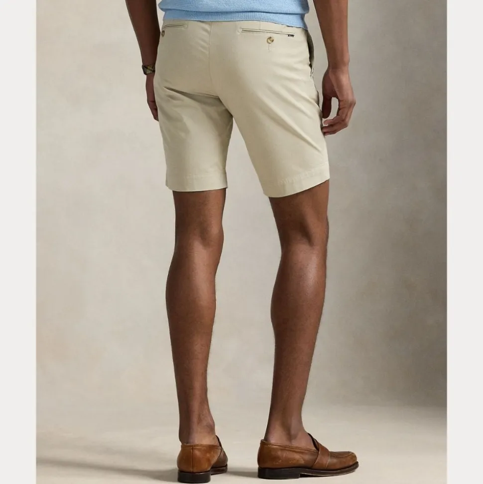 Stretch Slim Fit Chino Shorts Herre Beige