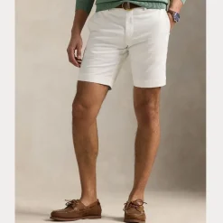 Stretch Slim Fit Chino Shorts Herre Hvit