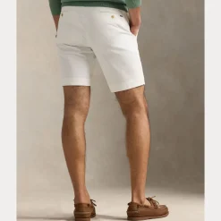 Stretch Slim Fit Chino Shorts Herre Hvit