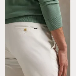 Stretch Slim Fit Chino Shorts Herre Hvit