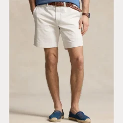 Stretch Straight Fit Chino Shorts Herre Hvit